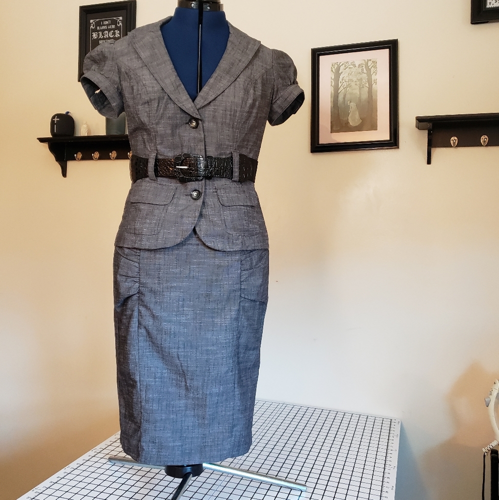Grey skirt and jacket